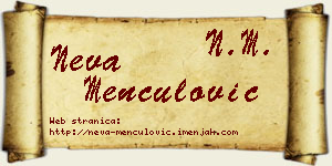 Neva Menčulović vizit kartica